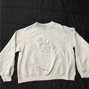 Hollister Gray Floral Sweater